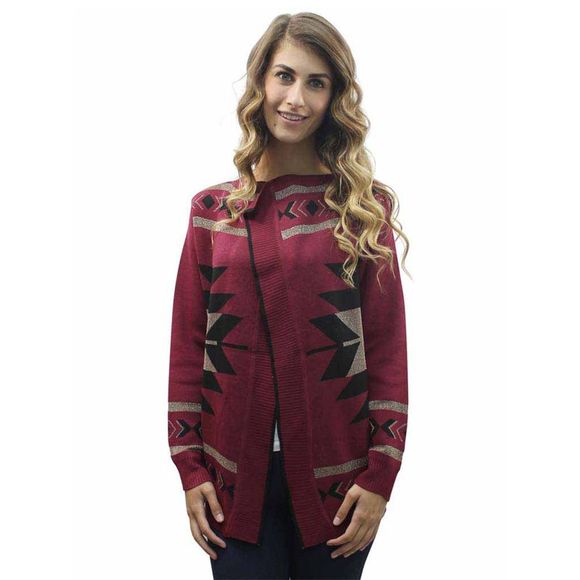 Tribal Print Cardigan Sweater - Picture 2 of 3